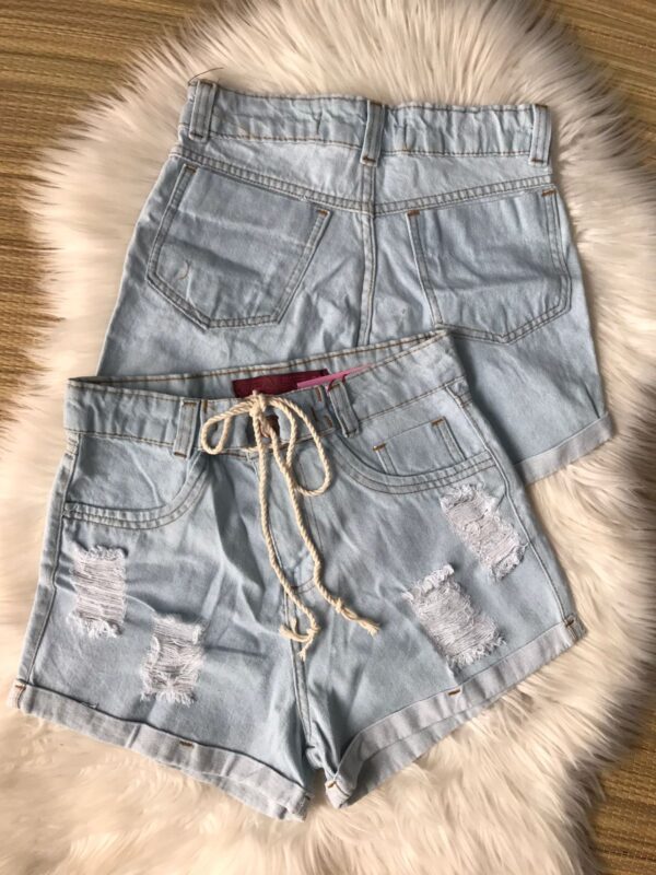 SHORT JEANS / C/ CINTO (fio)   - 312   S/ LYCRA