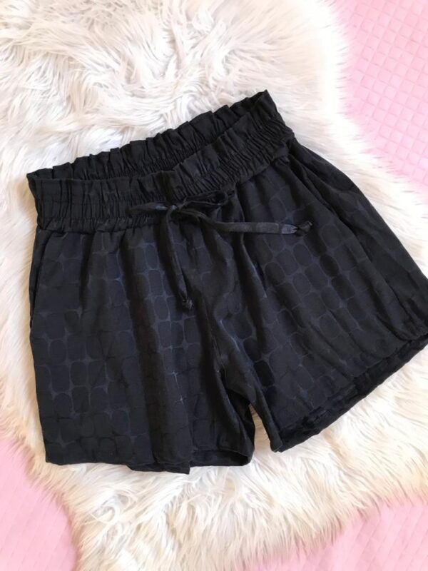 SHORT LASTEX TECIDO PRETO C/ CIRCULO TAM. GG 041