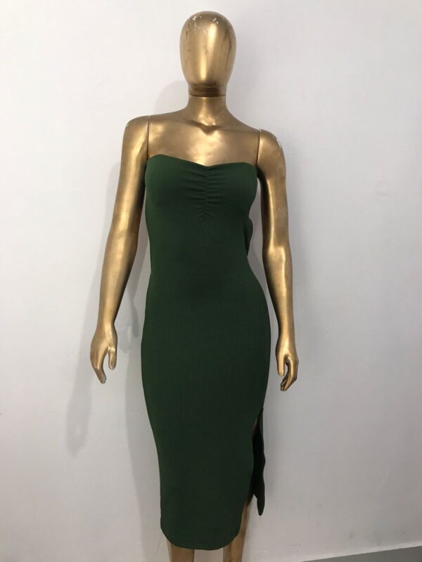 VESTIDO MIDI TOMARA QUE CAIA C/AMARRAÇÃO TAM ÚNICO