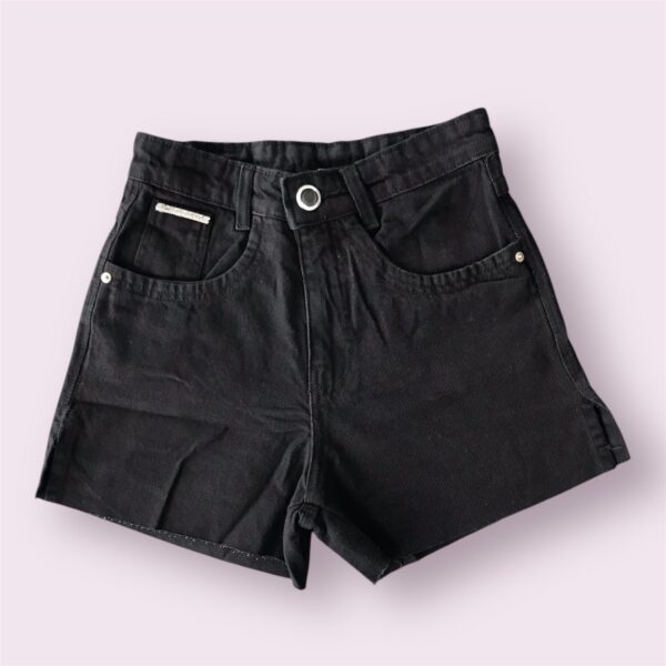 SHORT JEANS PRETO S/LYCRA